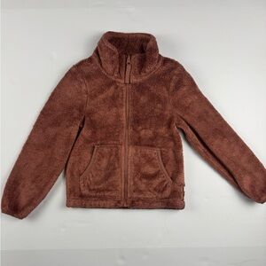 Tommy Bahama Brown Fleece Full Zip with pockets jacket size 5